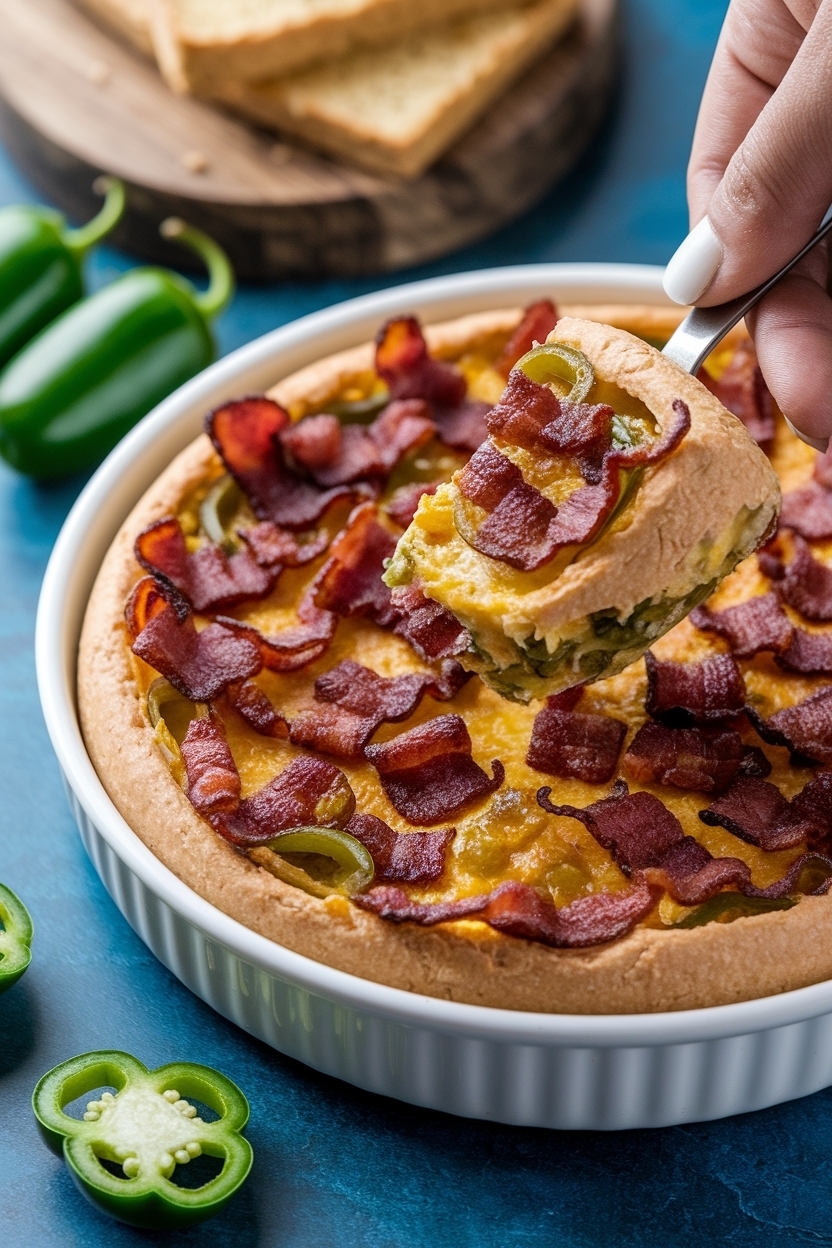 baked jalapeño popper dip with bacon