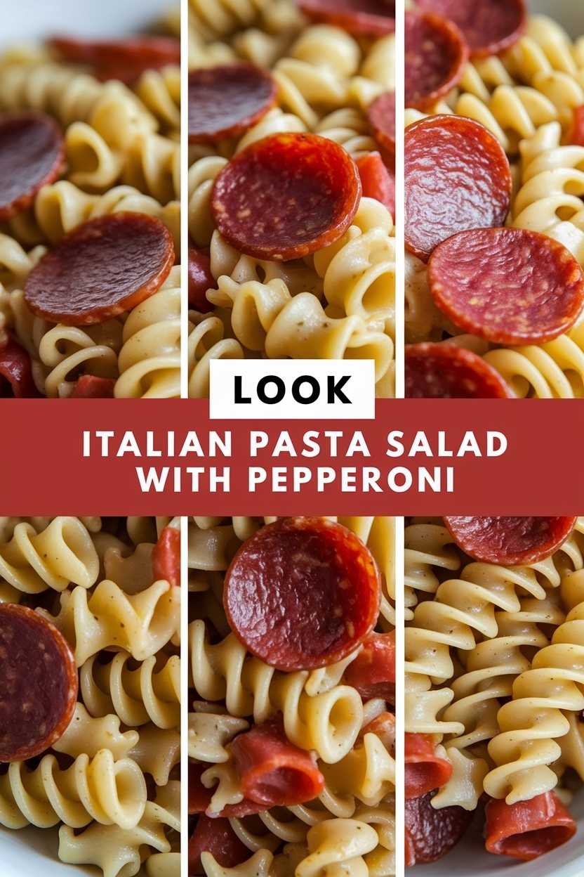 italian pasta salad with pepperoni