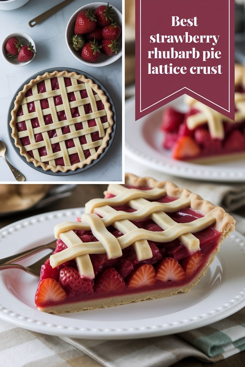 strawberry rhubarb pie lattice crust