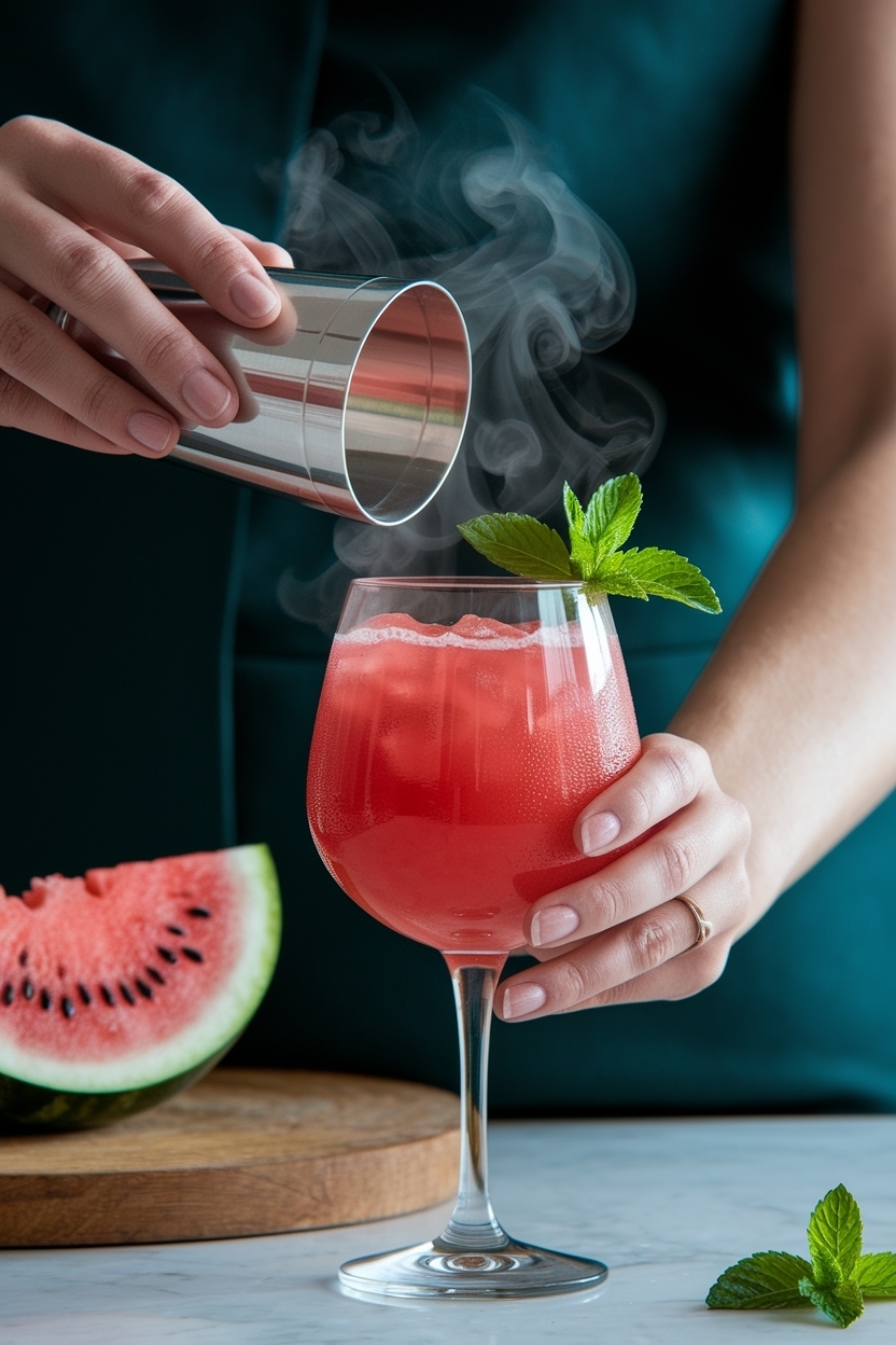 watermelon mint agua fresca mocktail