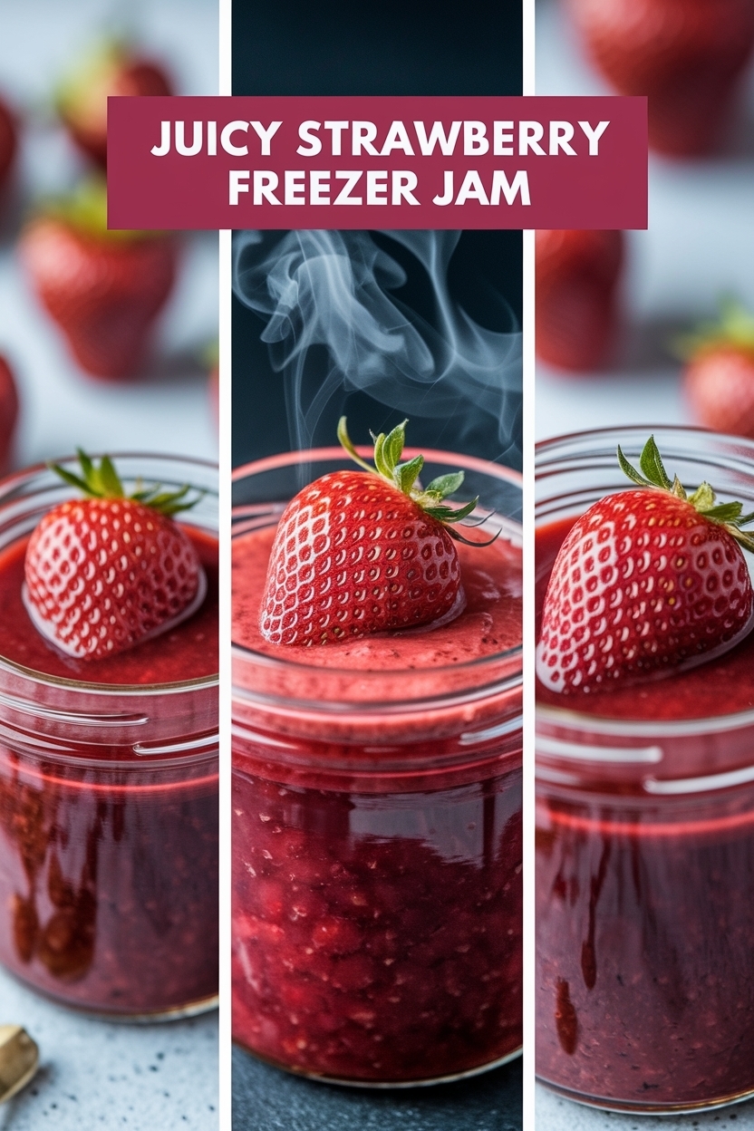 strawberry rhubarb freezer jam