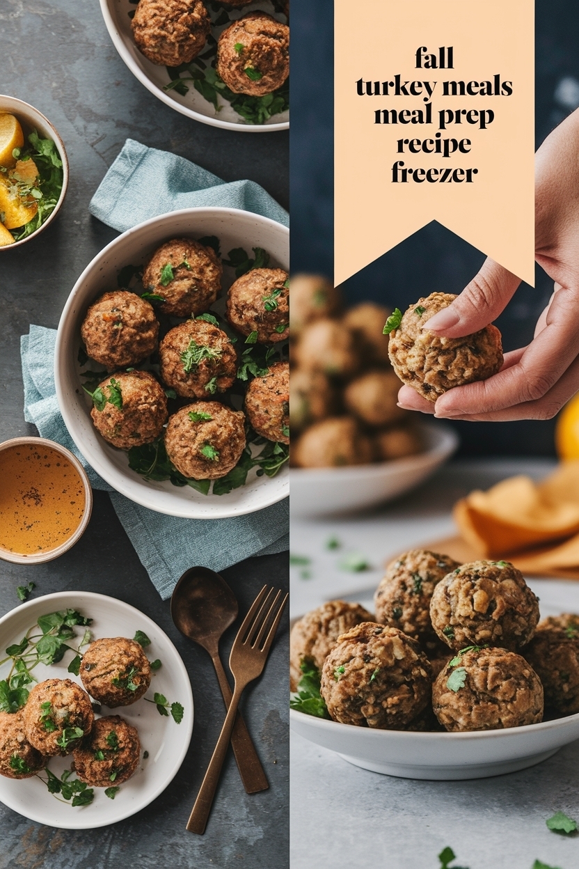 turkey meatballs meal prep recipe freezer