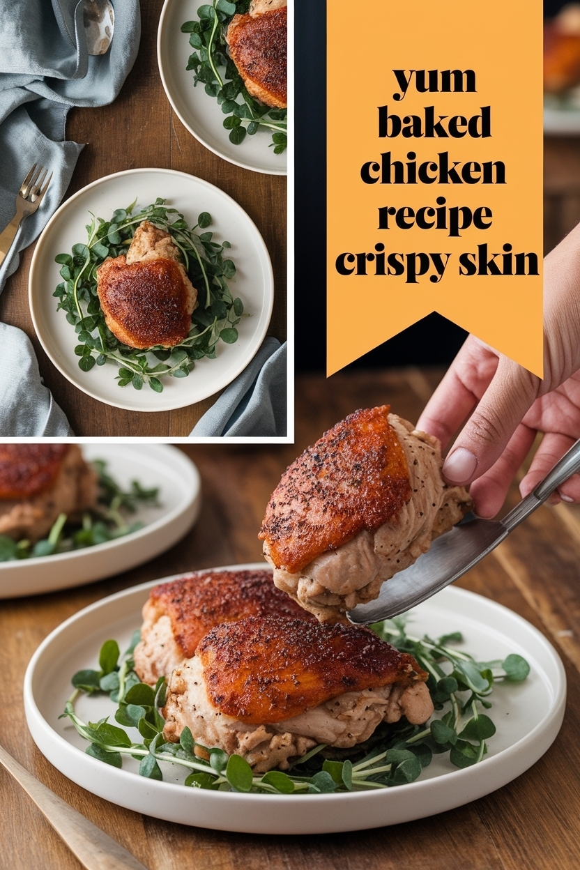 baked chicken thighs recipe crispy skin