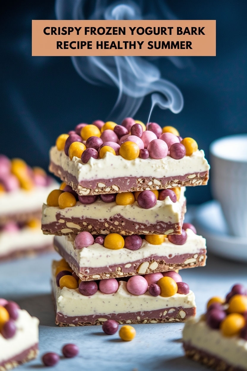 frozen yogurt bark recipe healthy summer