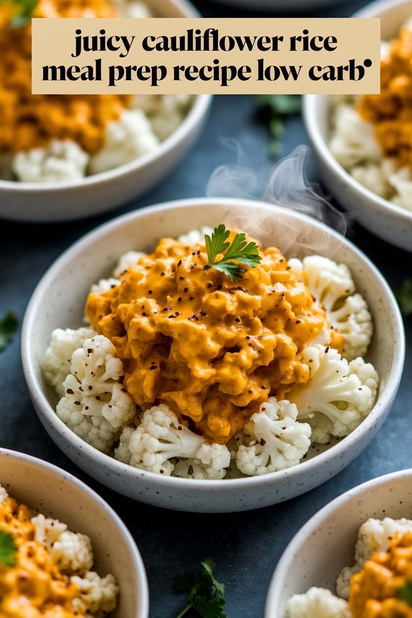 cauliflower rice meal prep recipe low carb