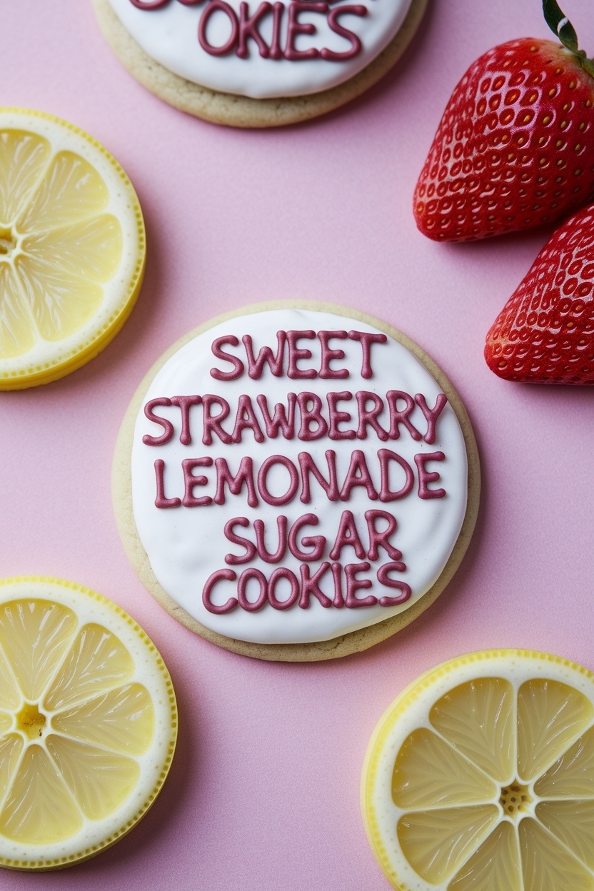 strawberry lemonade sugar cookies