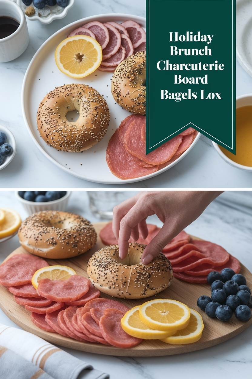 brunch charcuterie board bagels lox