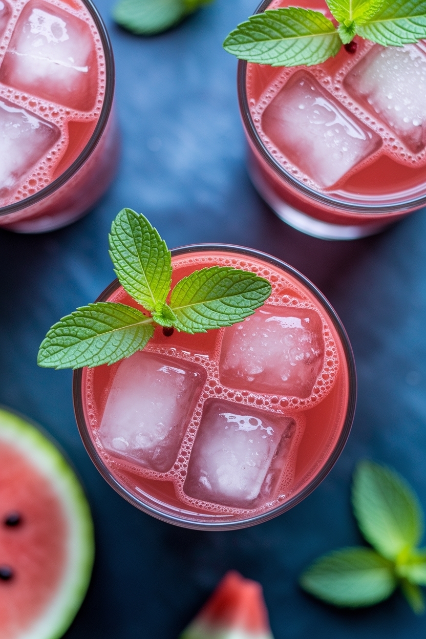 watermelon mint agua fresca mocktail