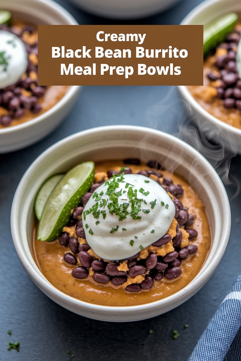 black bean burrito meal prep bowls