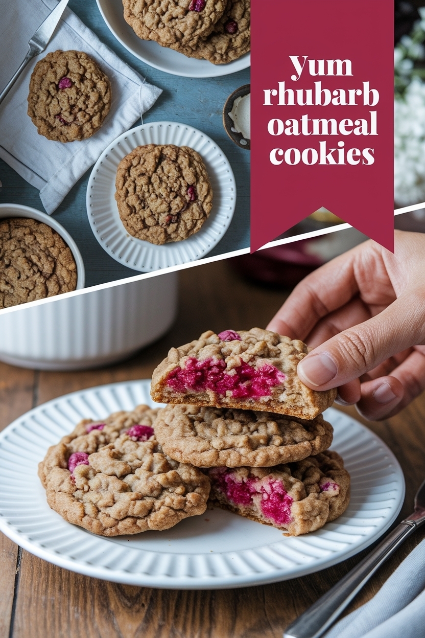 rhubarb oatmeal cookies