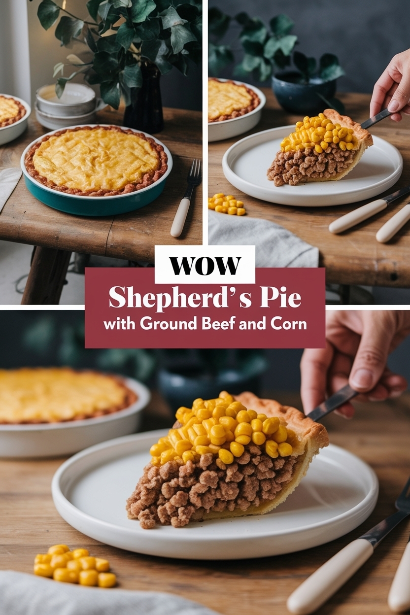 shepherd's pie with ground beef and corn