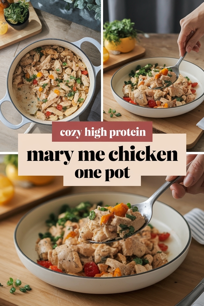 high protein marry me chicken one pot
