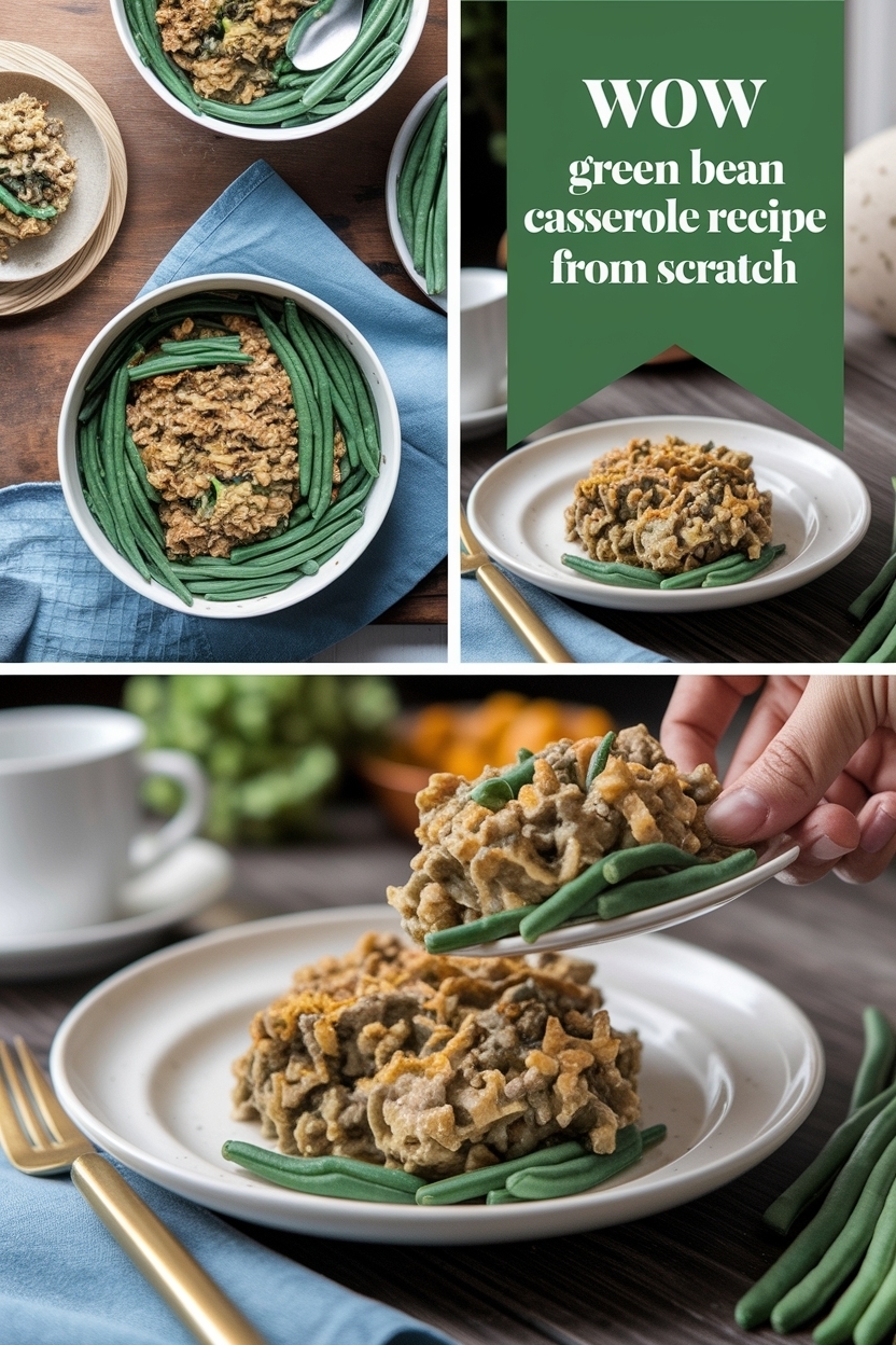 green bean casserole recipe from scratch - Extra Photo