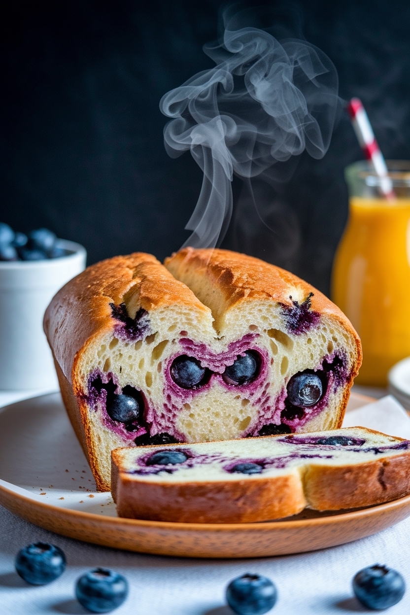 blueberry sourdough sandwich loaf