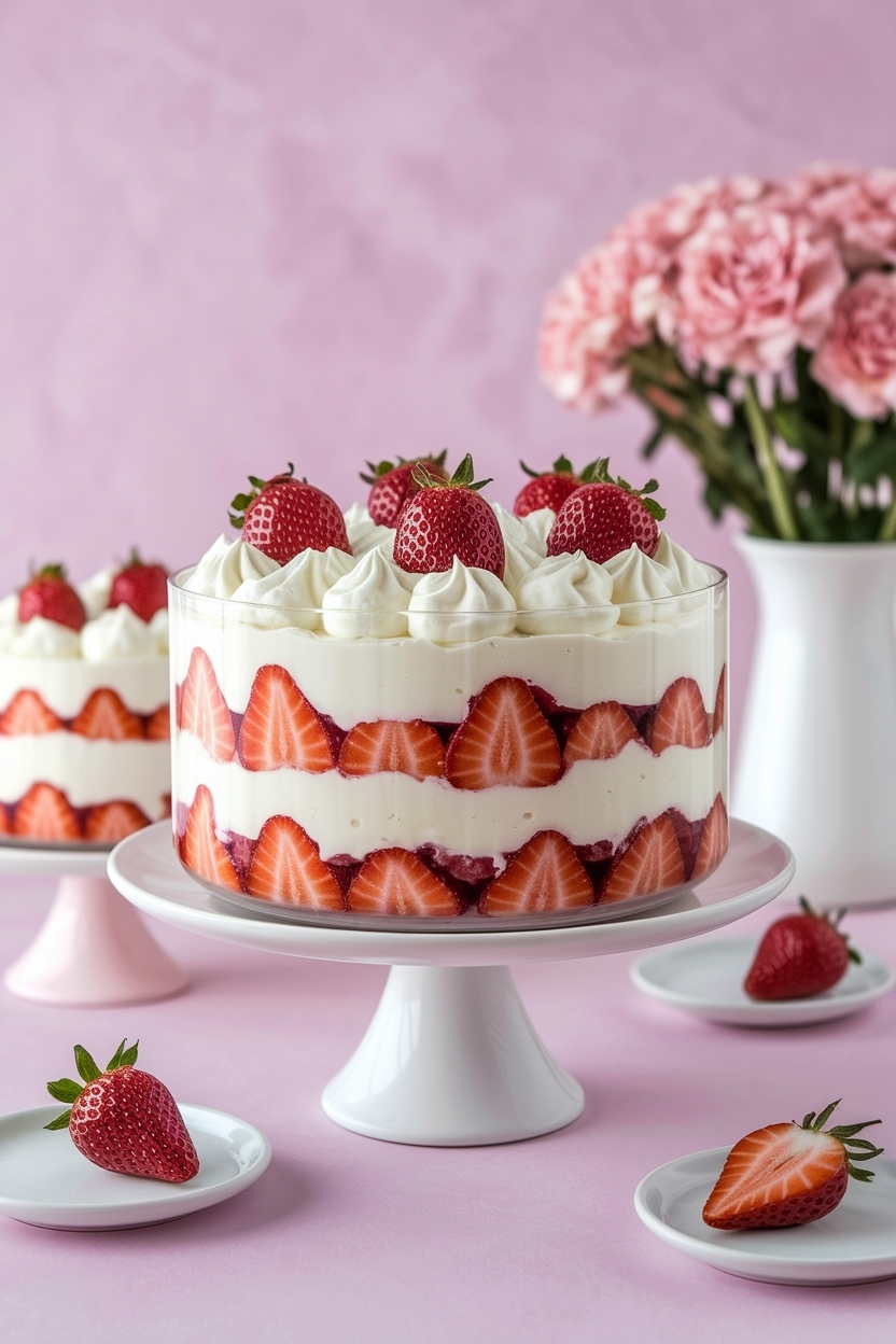 strawberry shortcake trifle