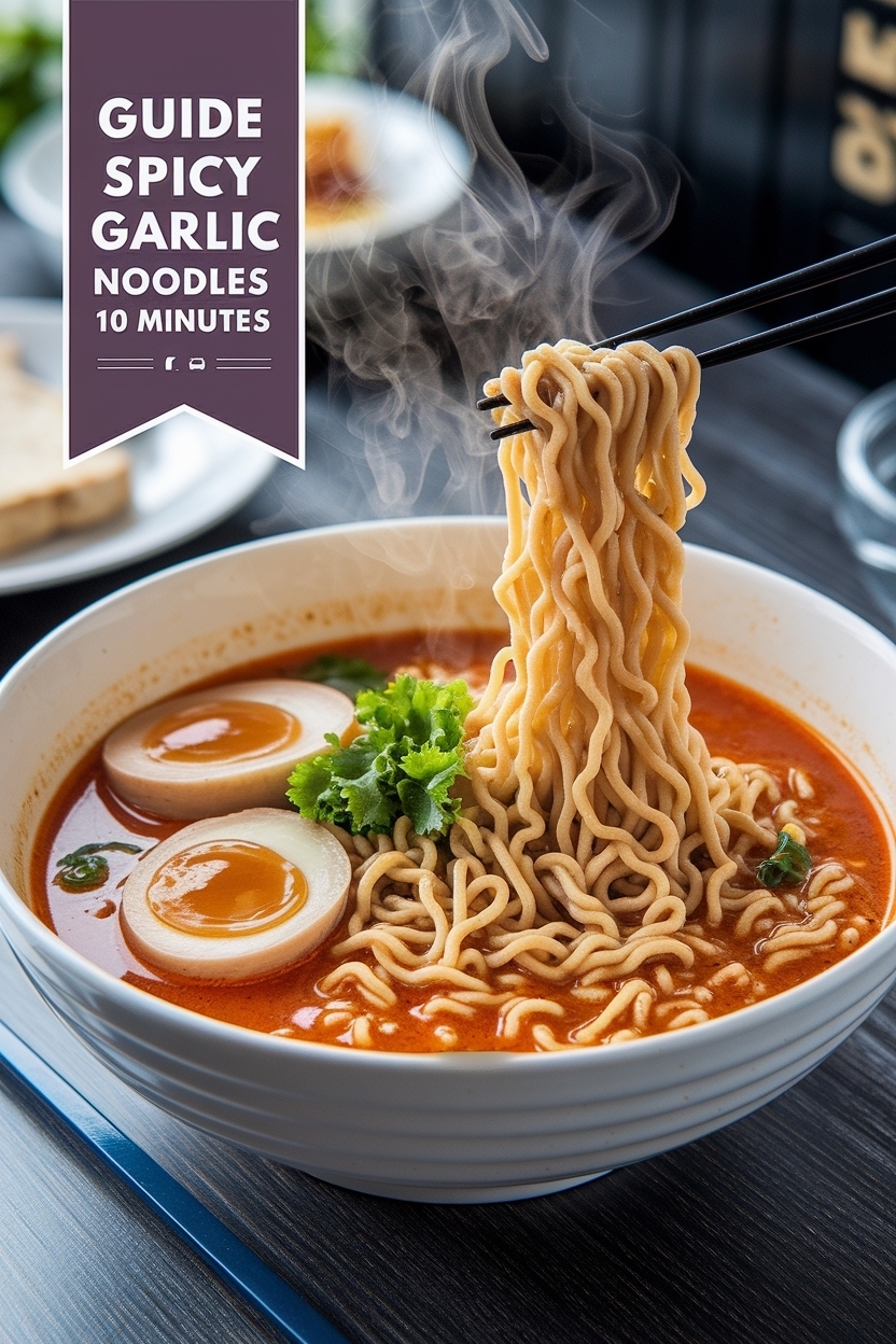 spicy garlic ramen noodles 10 minutes