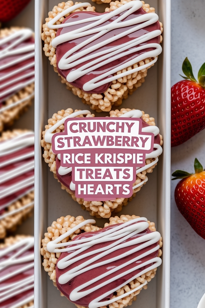 strawberry rice krispie treats hearts