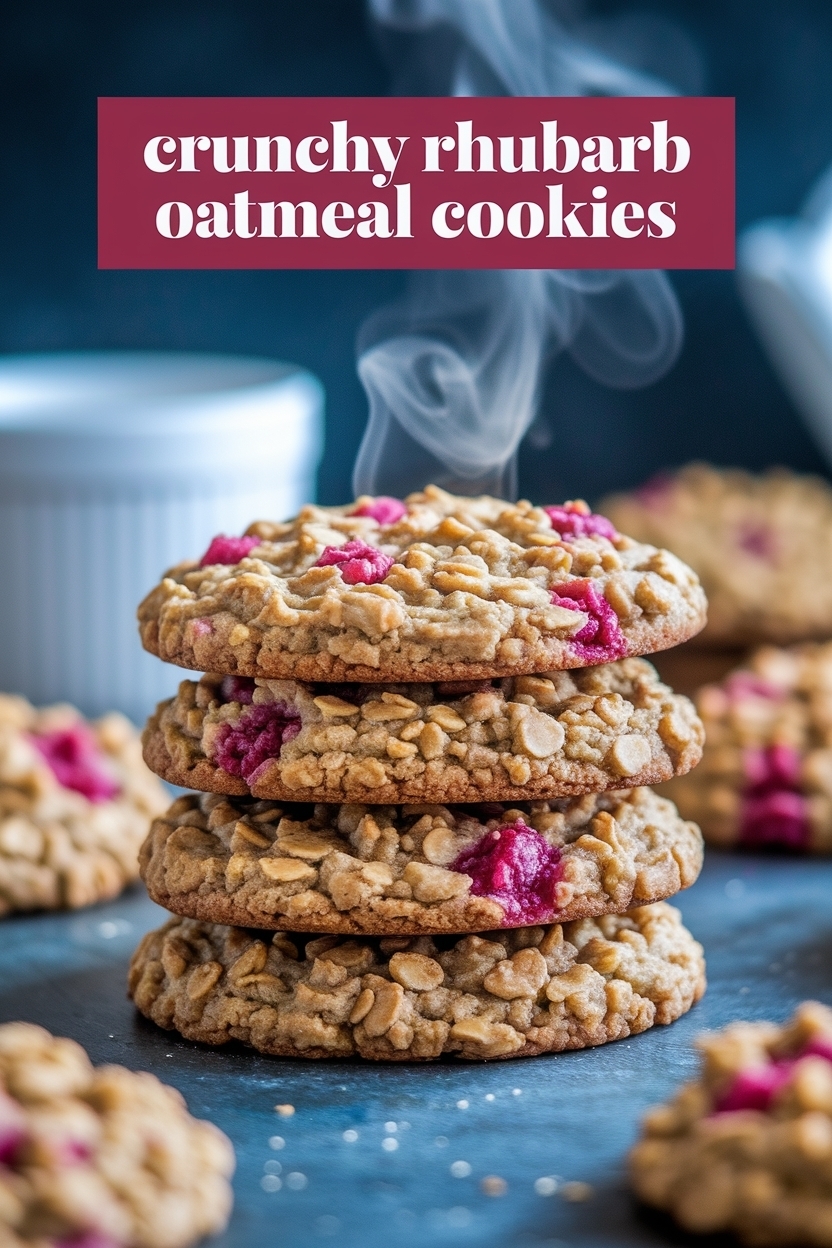 rhubarb oatmeal cookies