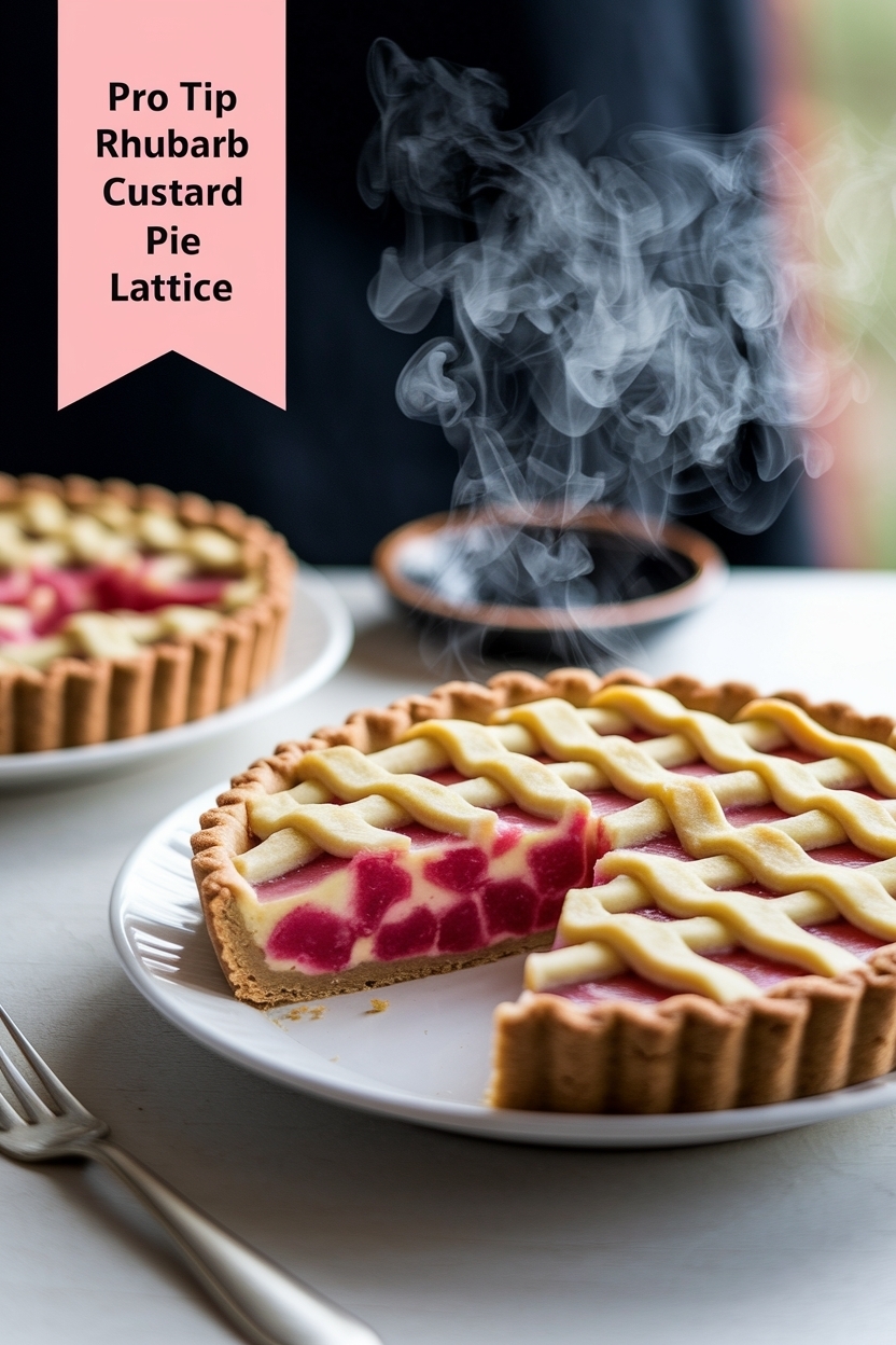 rhubarb custard pie lattice