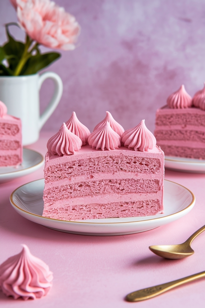 pink champagne cake galentines