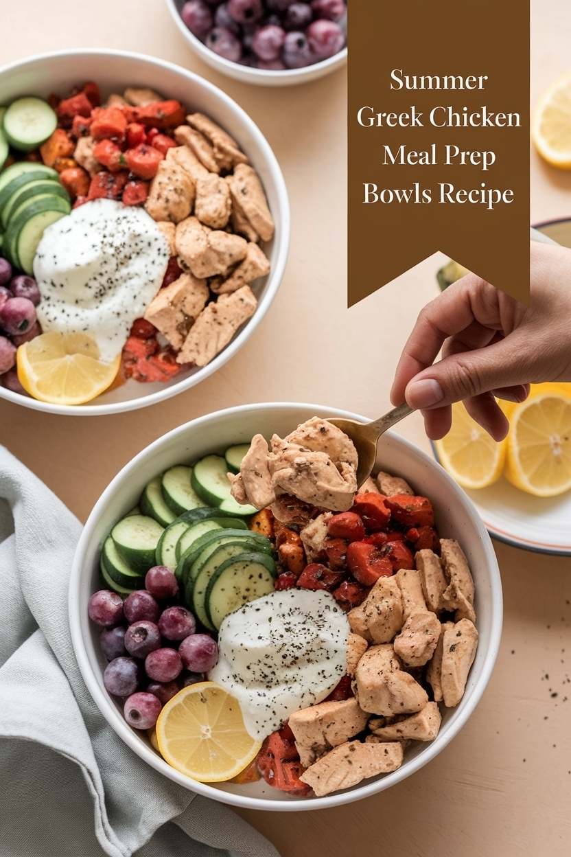 greek chicken meal prep bowls recipe