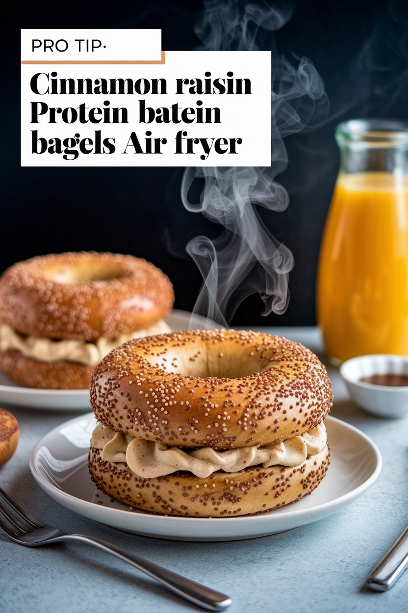 cinnamon raisin protein bagels air fryer