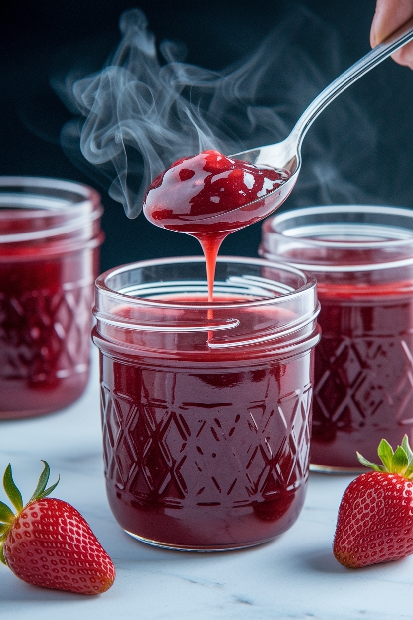 strawberry rhubarb freezer jam