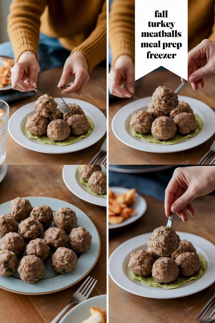 turkey meatballs meal prep recipe freezer