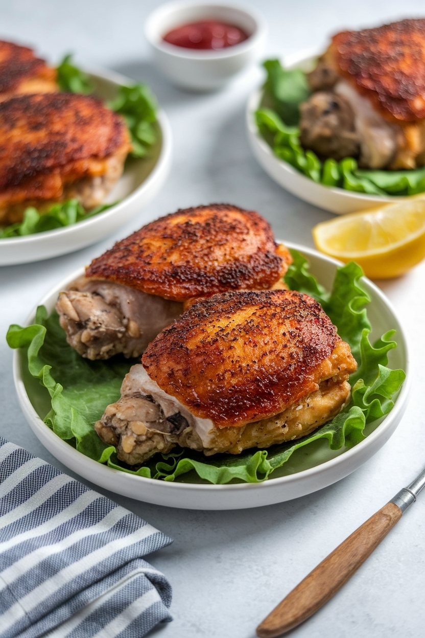 keto chicken thighs recipe crispy skin