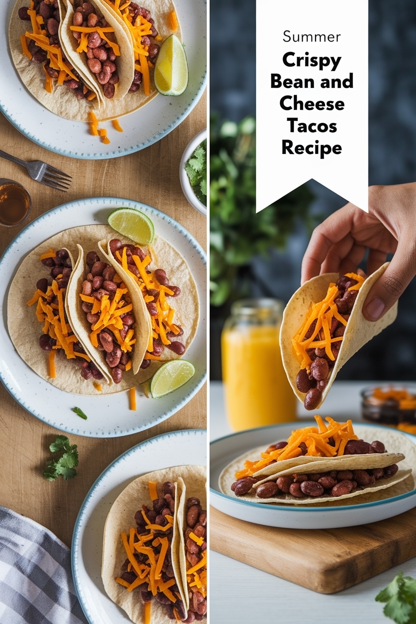 crispy bean and cheese tacos recipe
