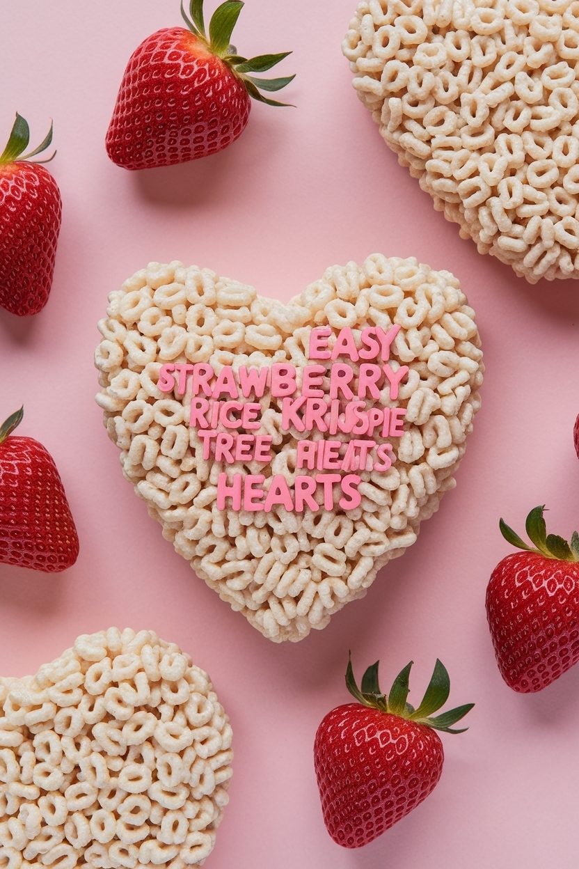 strawberry rice krispie treats hearts