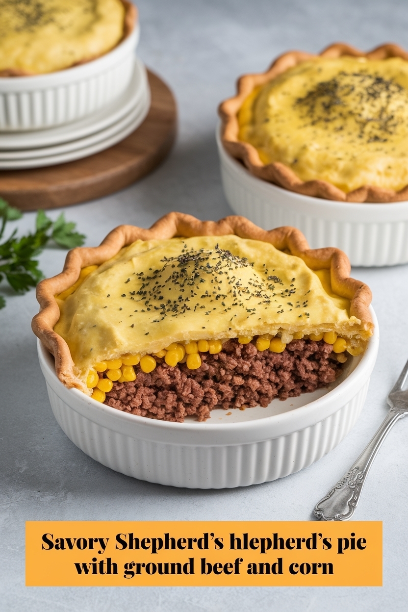 shepherd's pie with ground beef and corn