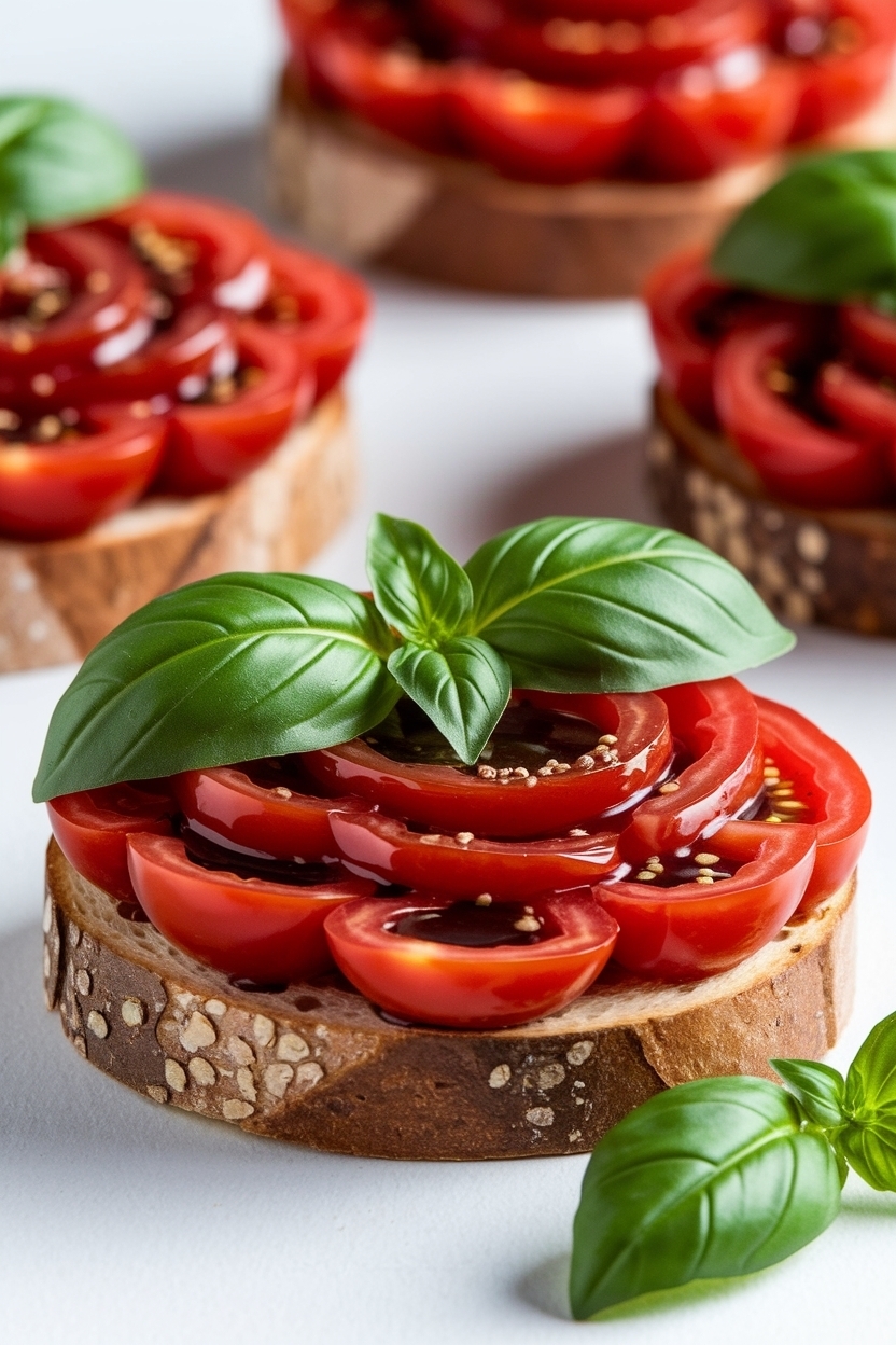 tomato basil bruschetta balsamic glaze