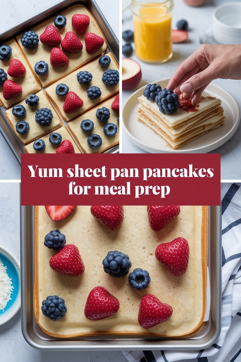 sheet pan pancakes for meal prep