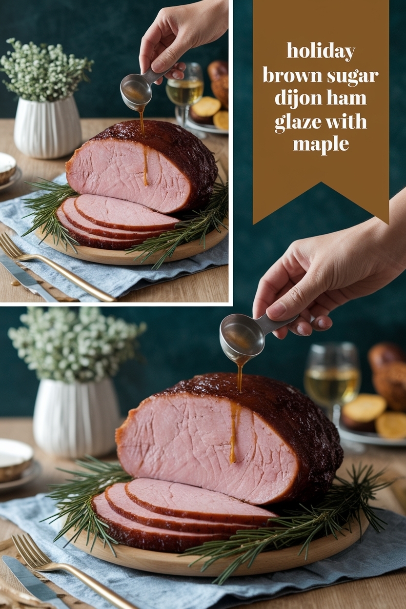 brown sugar dijon ham glaze with maple