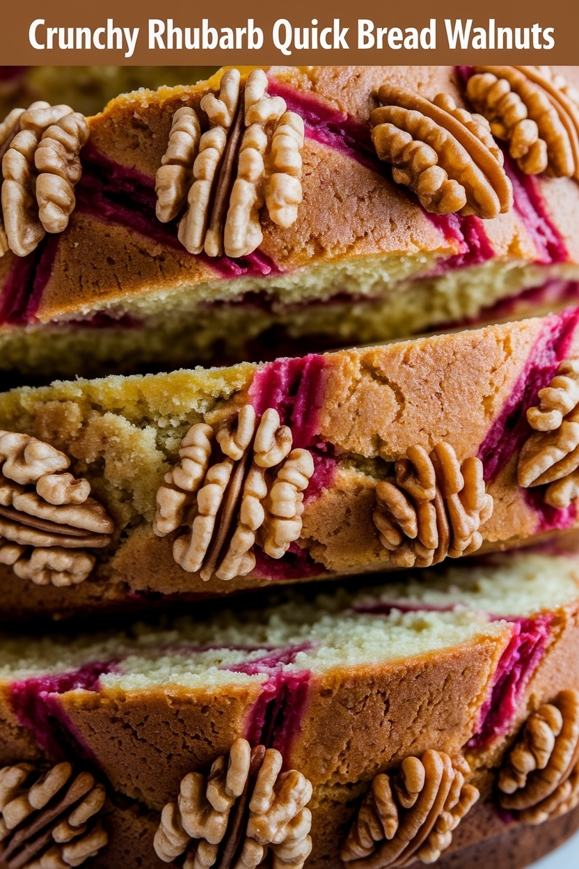 rhubarb quick bread walnuts