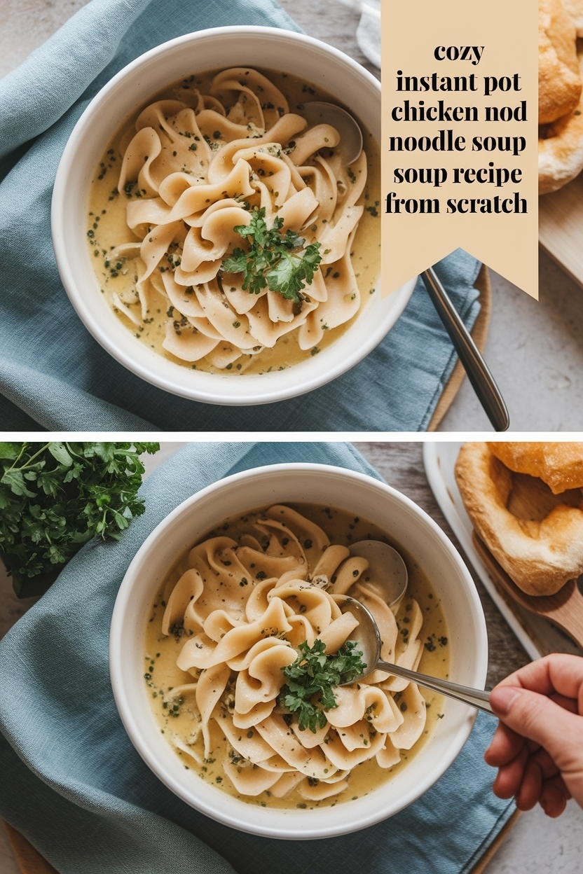 instant pot chicken noodle soup recipe from scratch