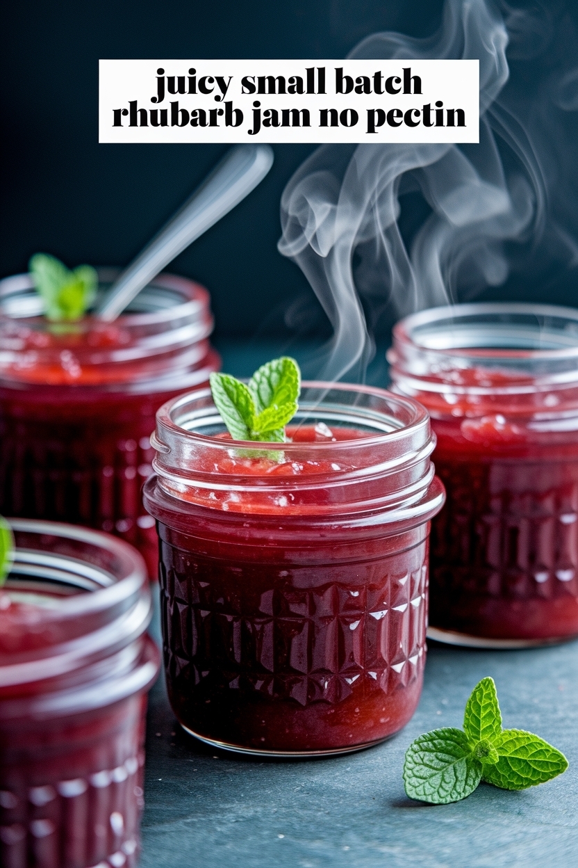 small batch rhubarb jam no pectin