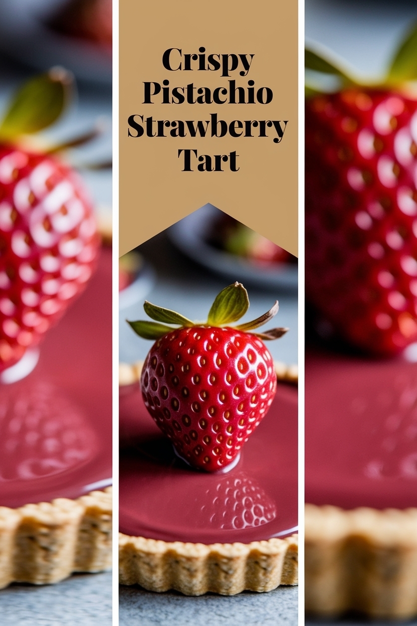 pistachio strawberry tart