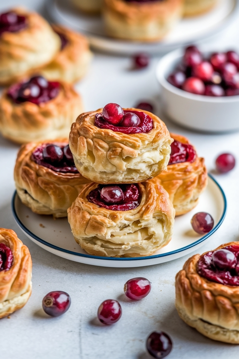 cranberry brie bites puff pastry recipe
