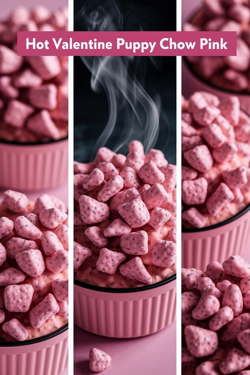 valentine puppy chow pink