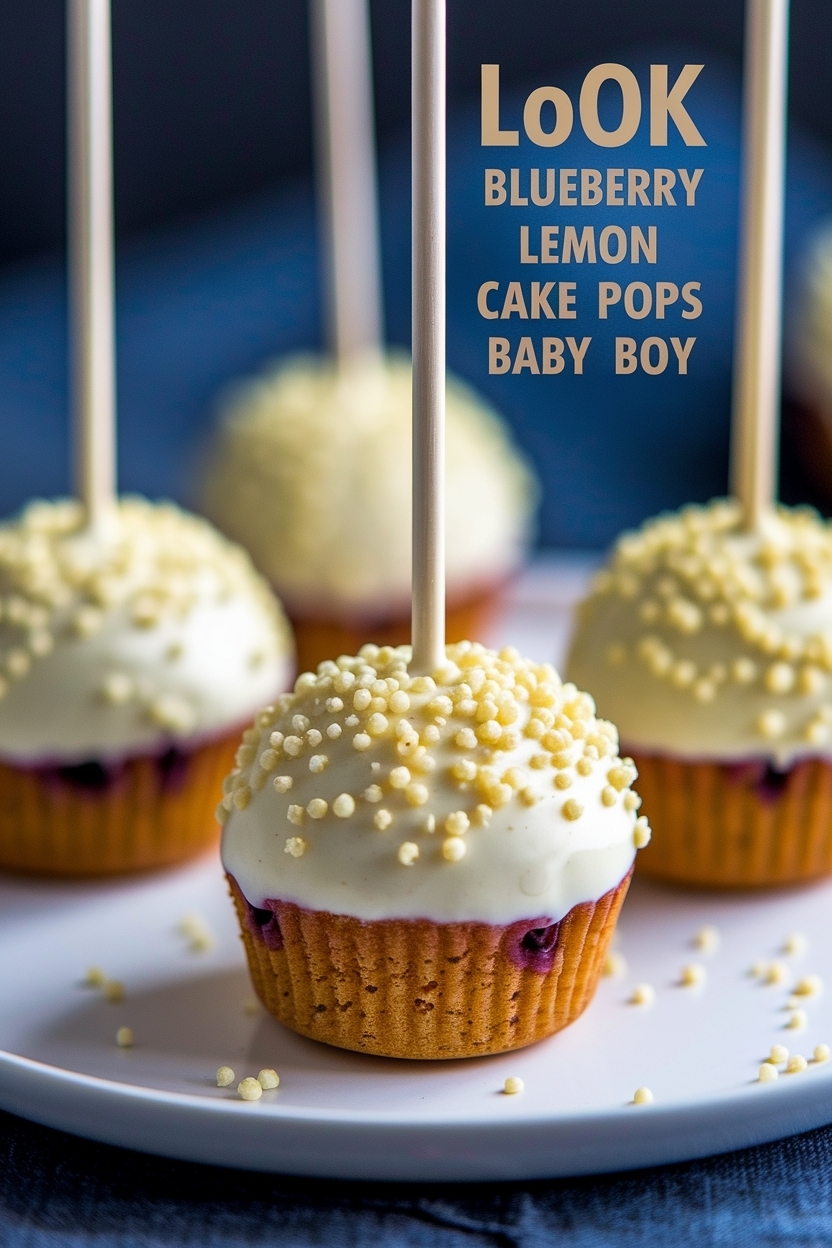 blueberry lemon cake pops baby boy