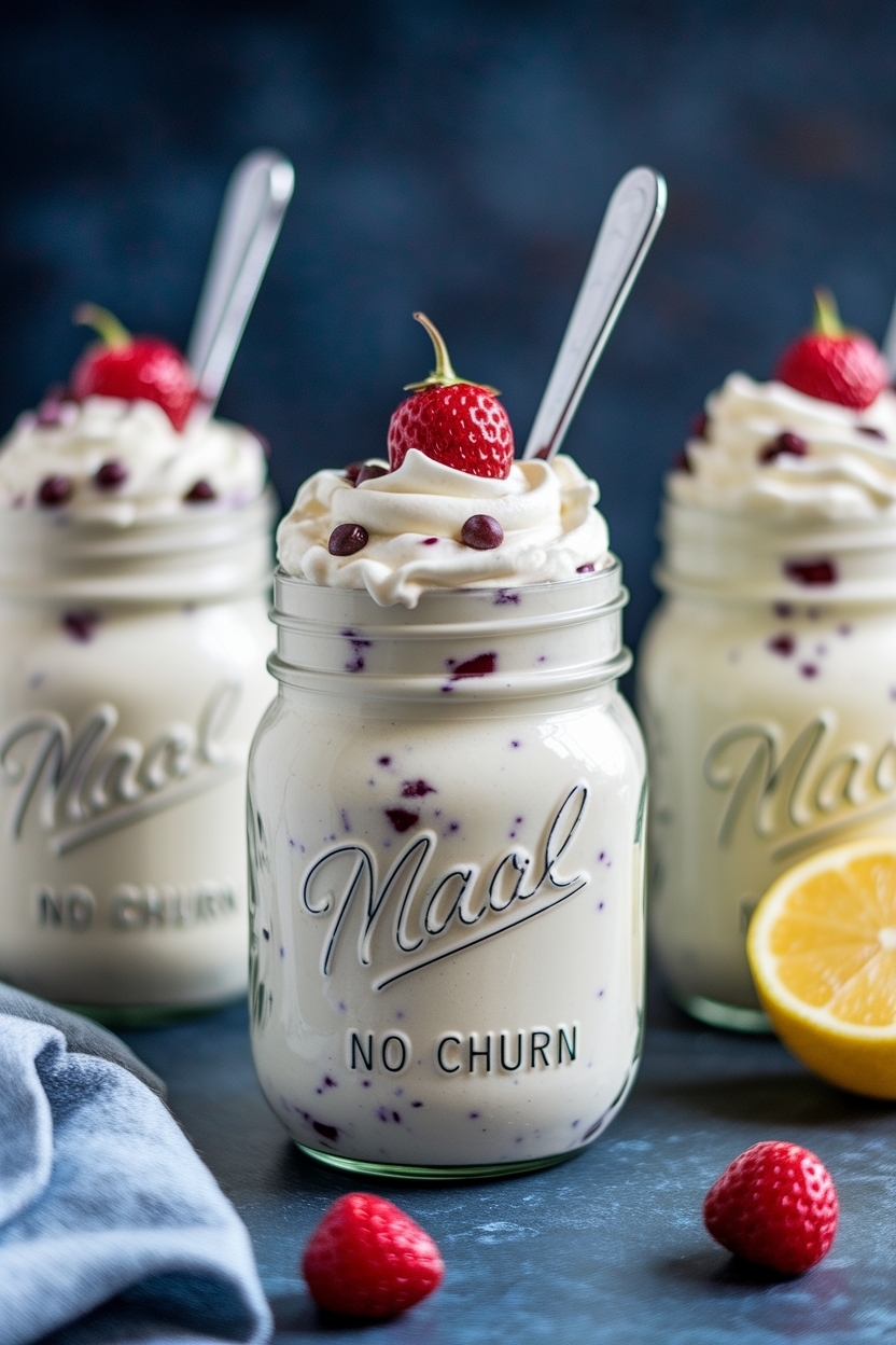 mason jar ice cream recipe no churn