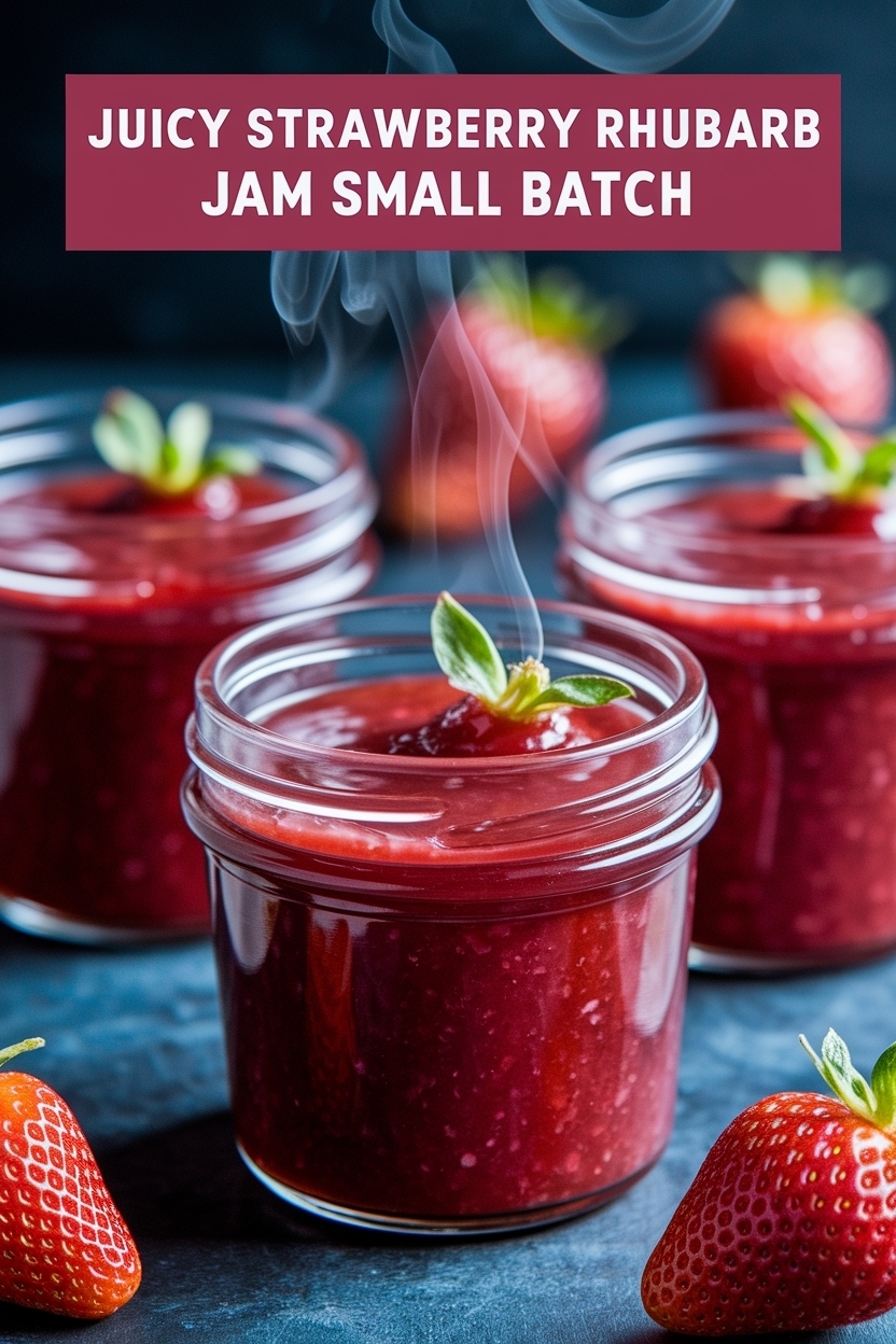 strawberry rhubarb jam small batch
