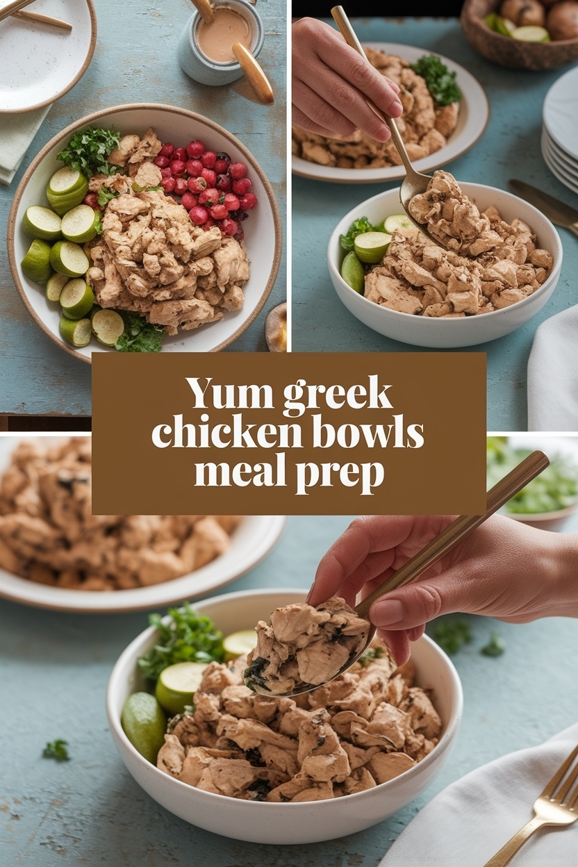 greek chicken bowls meal prep