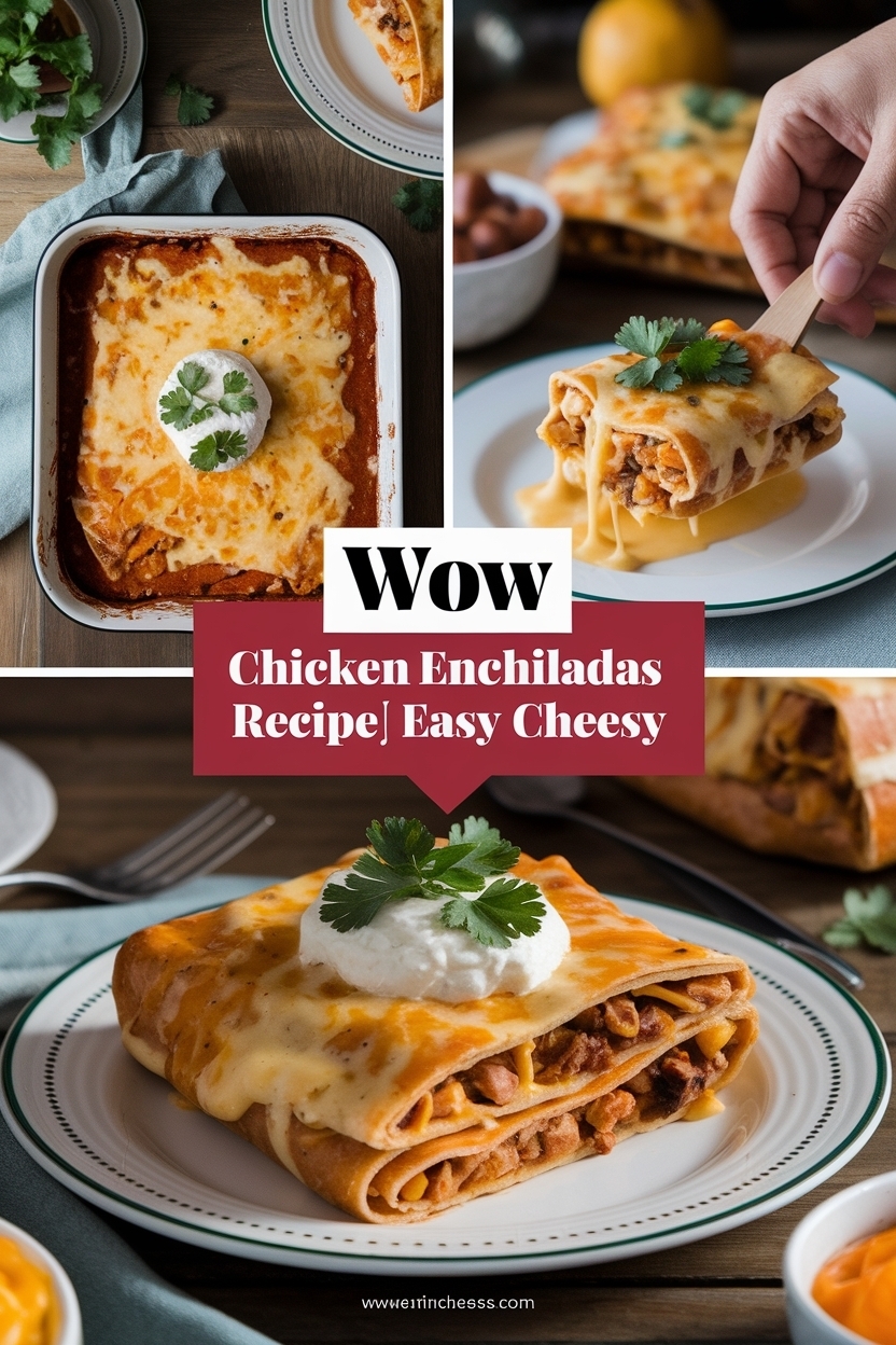 chicken enchiladas recipe easy cheesy