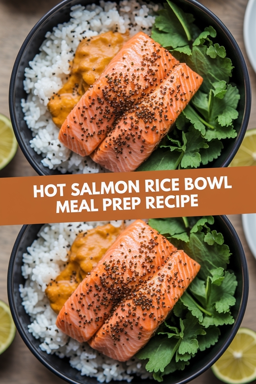 salmon rice bowl meal prep recipe