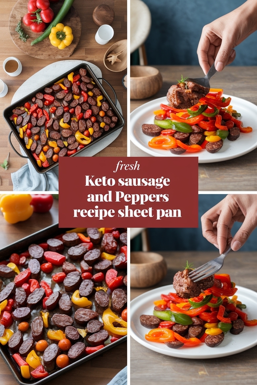 keto sausage and peppers recipe sheet pan