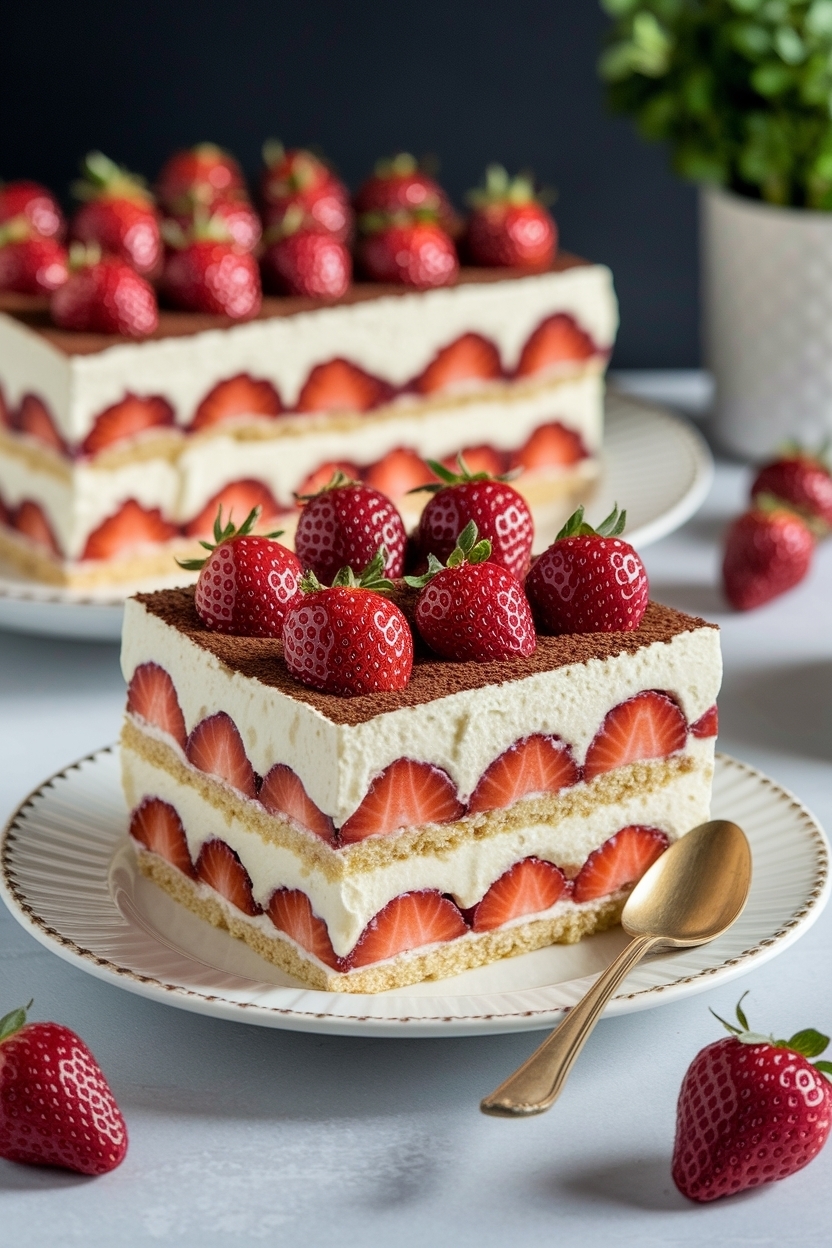 strawberries and cream tiramisu recipe