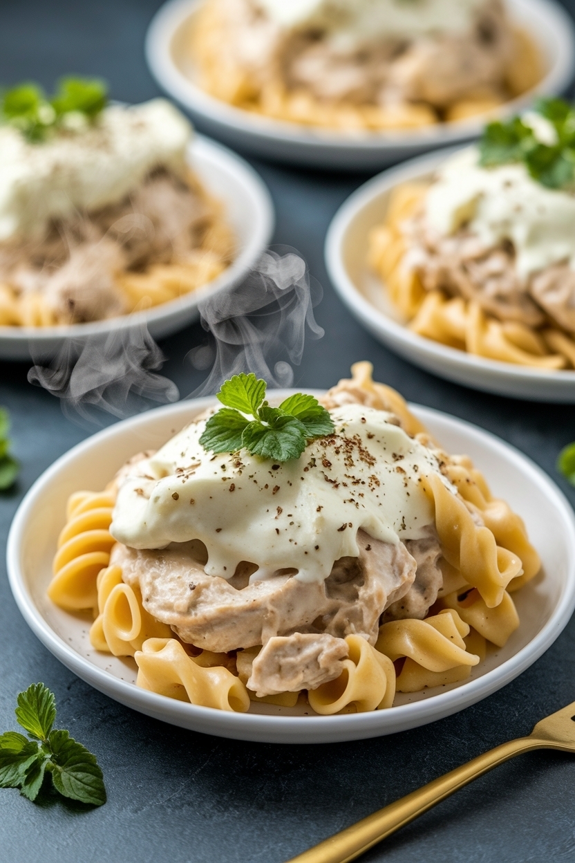 chicken alfredo pasta bake recipe